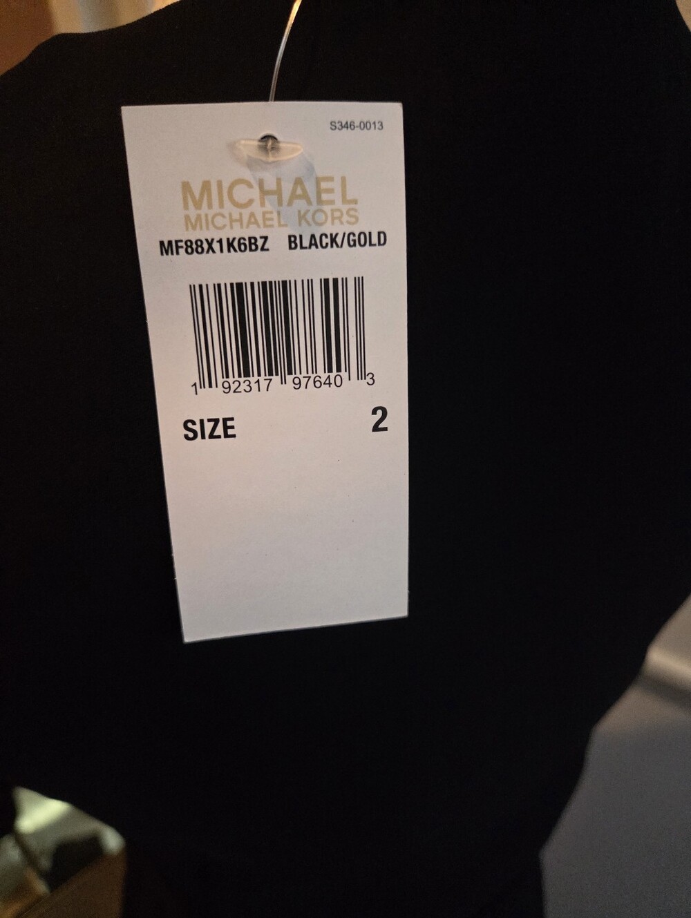 NWT Michael Kors Black Gold Belted Jumpsuit Size 2 - Picture 4 of 6